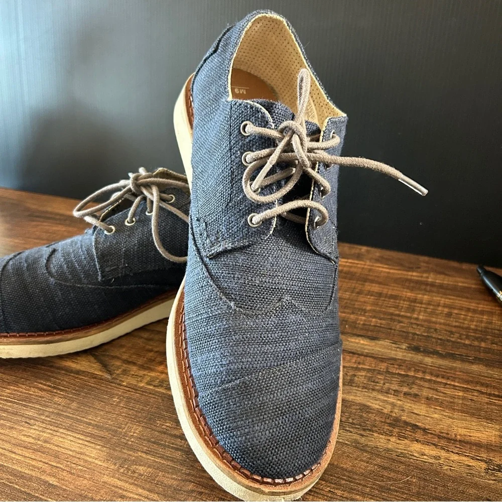 TOMS Brogue Twill Oxford Lace-Ups, Men’s‎ Size 9